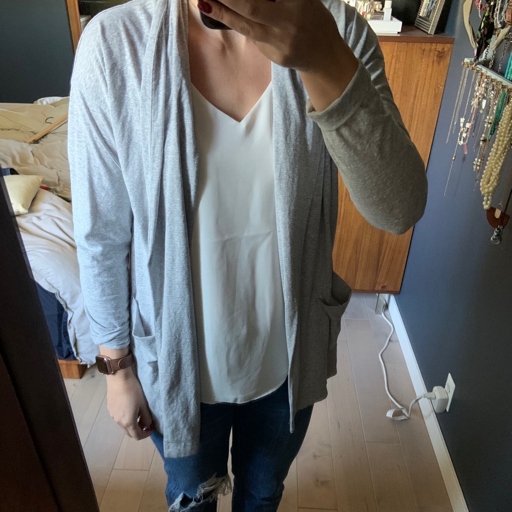 grey shawl  lightweight cardigan